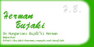 herman bujaki business card